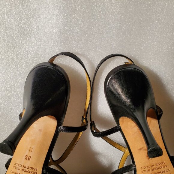 Yves Saint Laurent Black High Heel Sandals. Size 8 ½ M - Picture 6 of 10